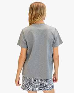 Original Tee - Grey Melange w/ Green Apple/Cream Snake