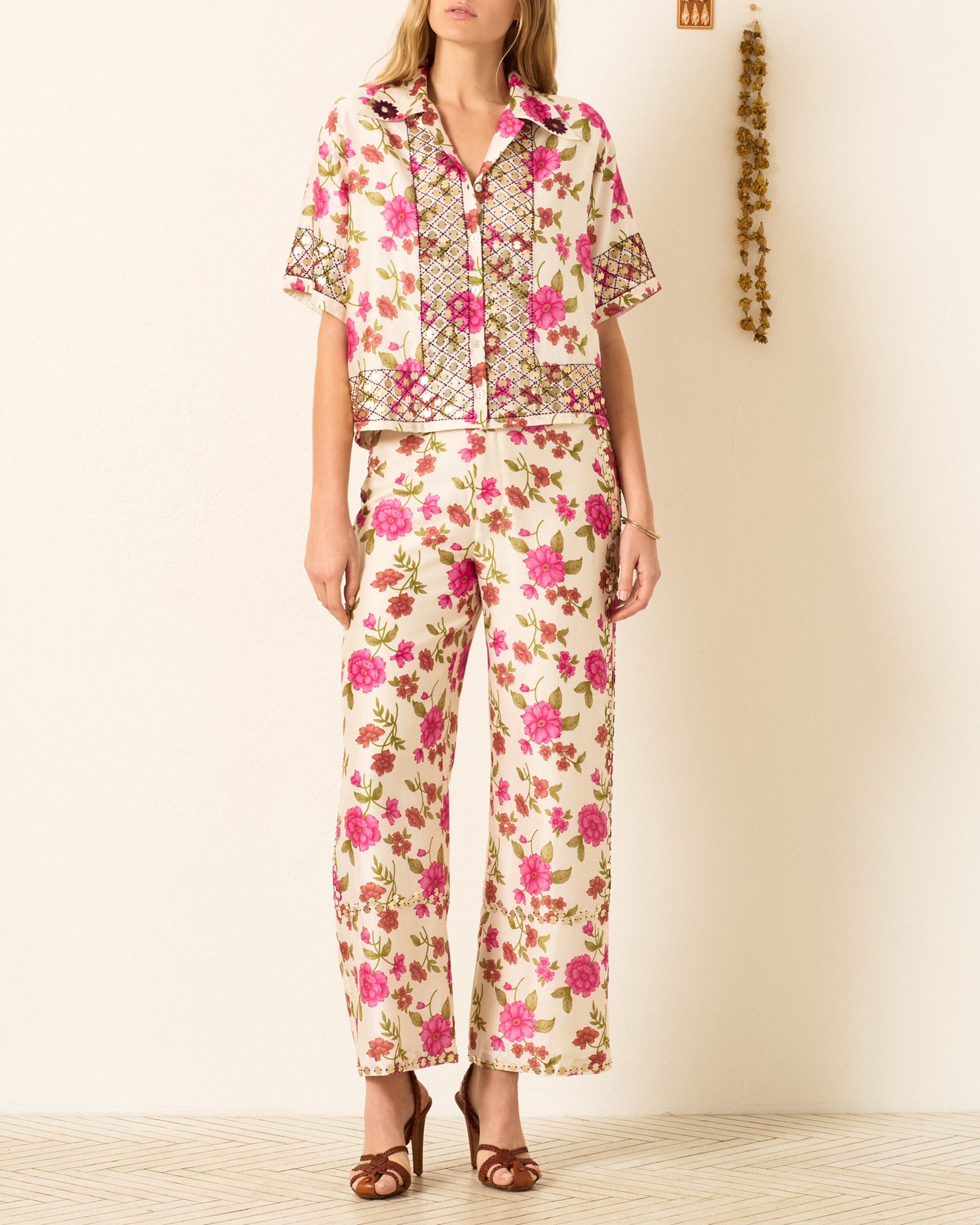 Stevie Camellia Coin Shirt