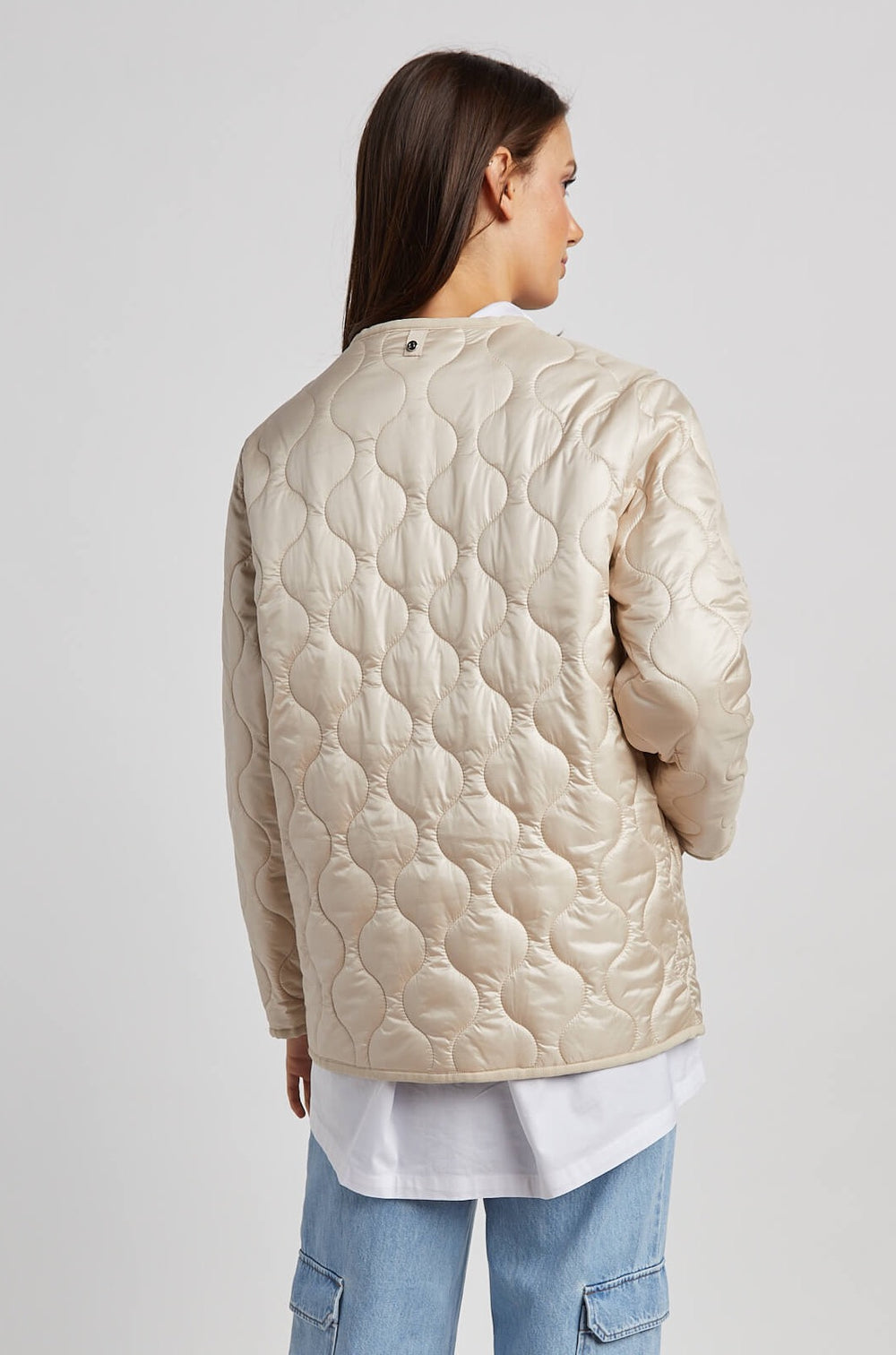 Pina Quilted Short Jacket - Champagne