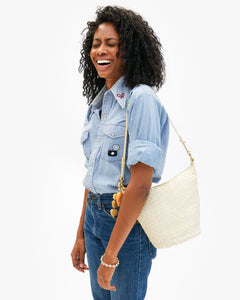 Petit Jeanne - Cream Woven Checker