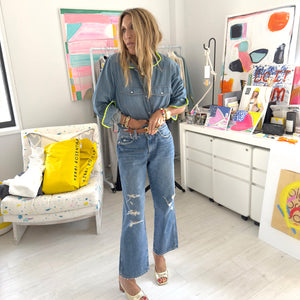 Pia Denim Western Shirt