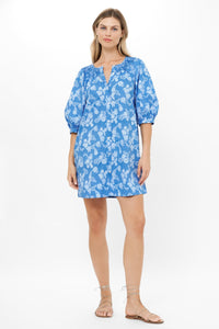 Embroidered Button Midi - Pretoria Navy