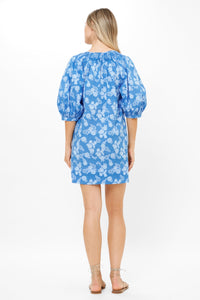 Embroidered Button Midi - Pretoria Navy
