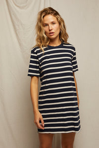Rhett - Navy Natural Stripe