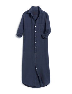 Rory Maxi Shirt Dress - Navy Washed Linen