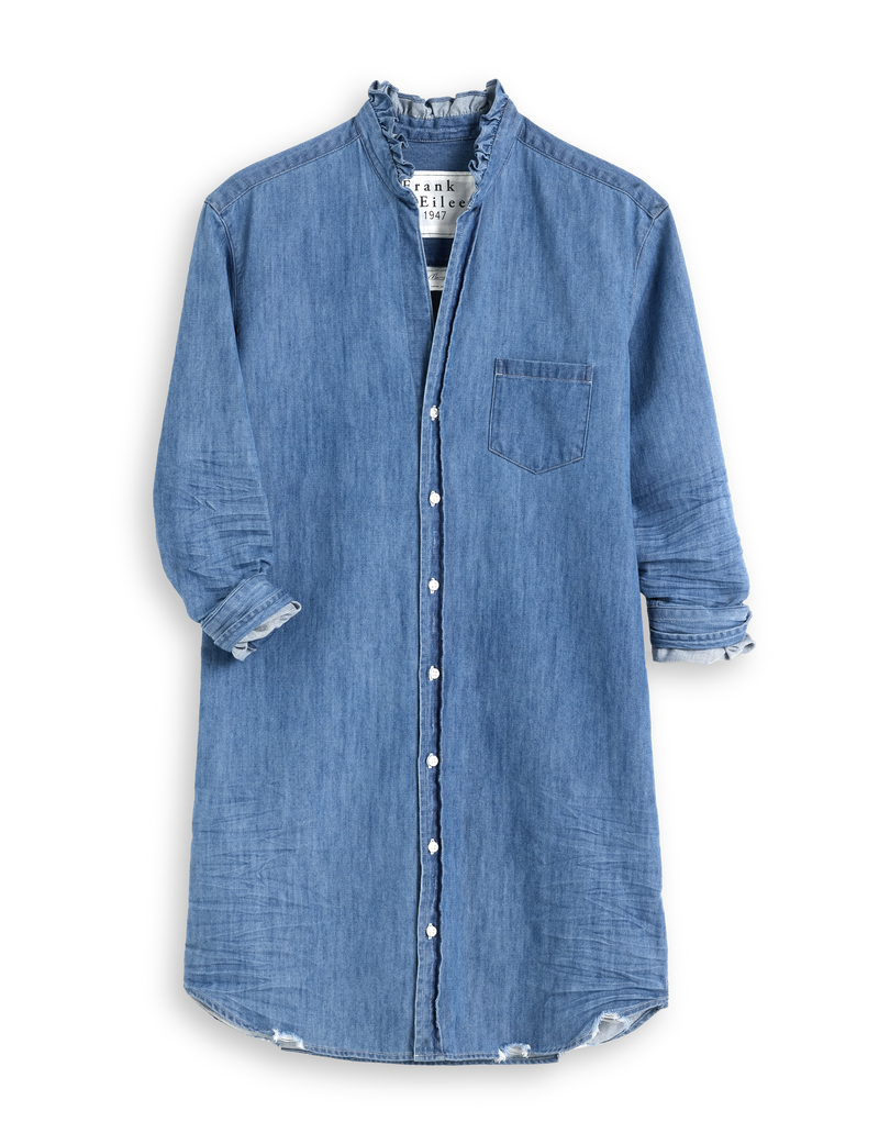 Ruffle Mary - Vintage Stonewashed Indigo