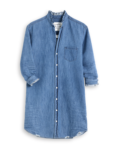 Ruffle Mary - Vintage Stonewashed Indigo