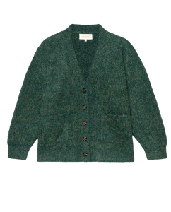 The Brushed Melange Cardigan - Meadow Green