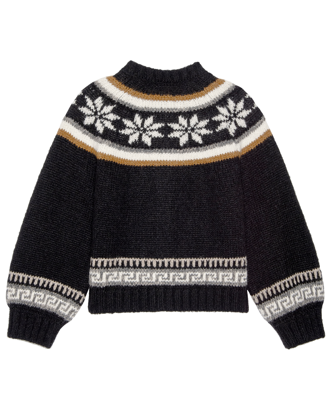 The Snowflake Ice Rink Cardigan - Black