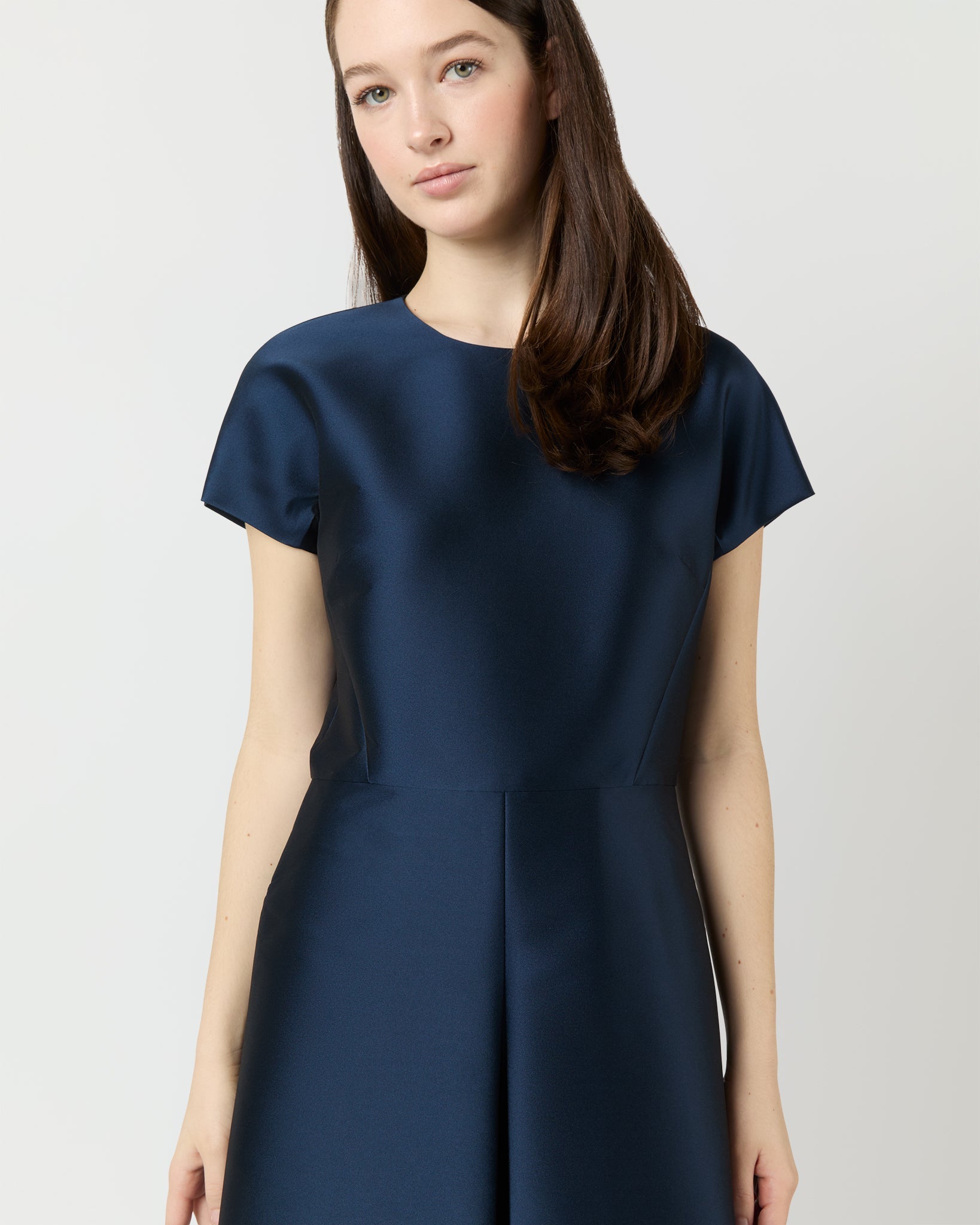 Suzzette Dress - Navy Mikado