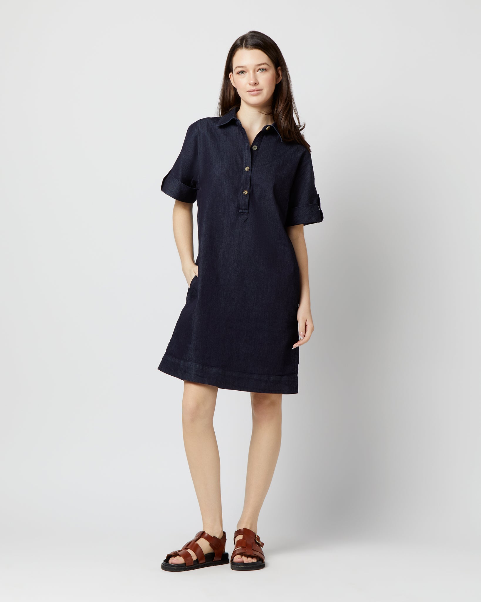 Molly Dress - Indigo Stretch Denim