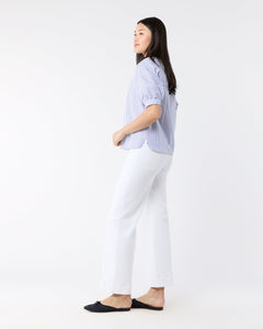Selina Top - Blue/White Stripe Pinpoint