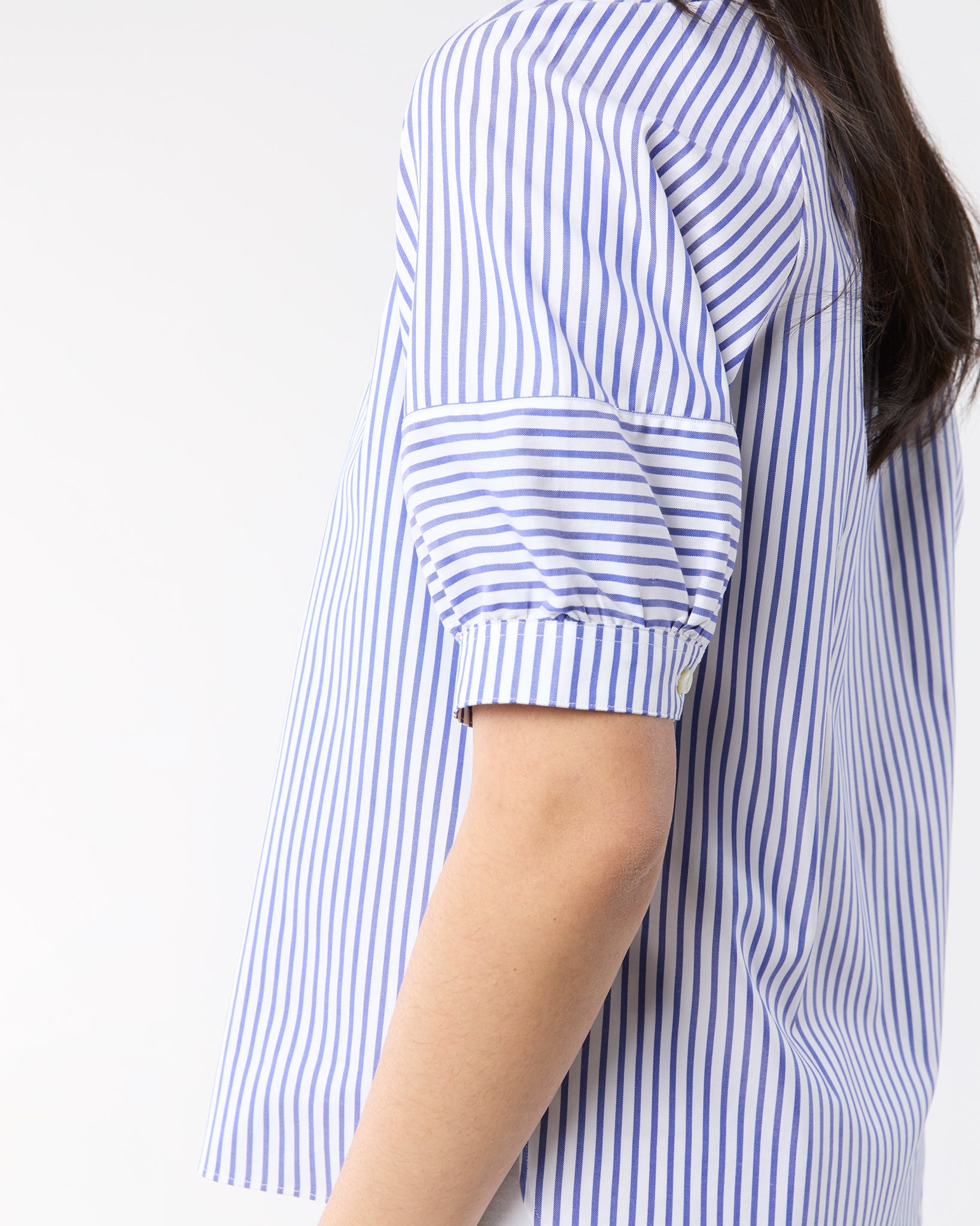 Selina Top - Blue/White Stripe Pinpoint