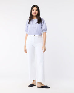Selina Top - Blue/White Stripe Pinpoint