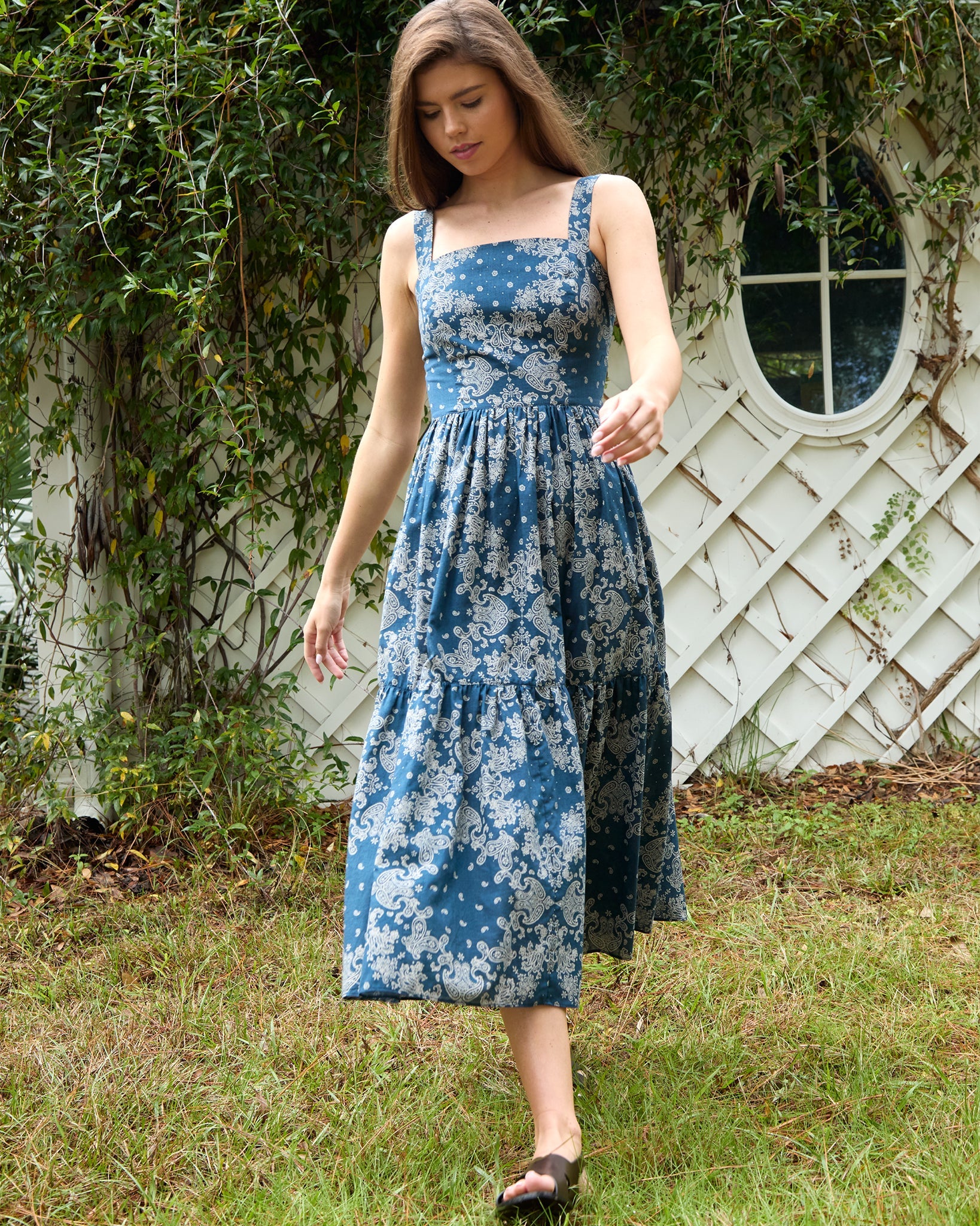 Penny Dress - Indigo Bandana Summer Cloth