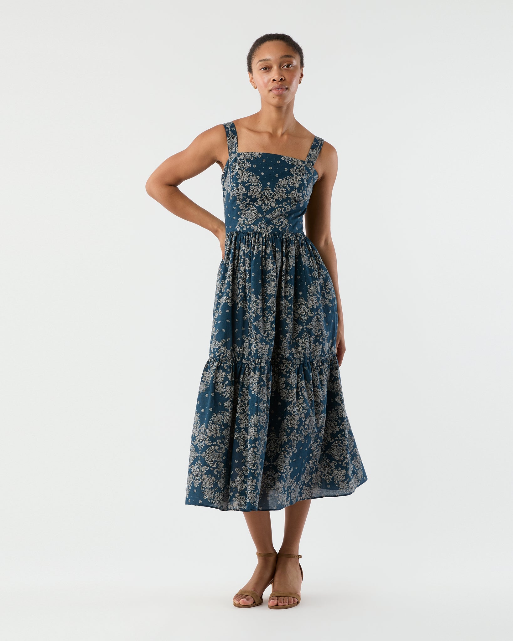 Penny Dress - Indigo Bandana Summer Cloth