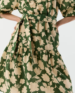 Allegra Dress - Green/Natural Shadow Floral Seersucker