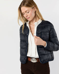 Minnie Puffer Jacket - Navy Nylon