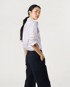 Schoolgirl Shirt - Blue/Red Multi Stripe Oxford