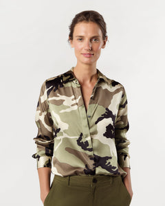 Classic Blouse - Camo Silk Charmeuse
