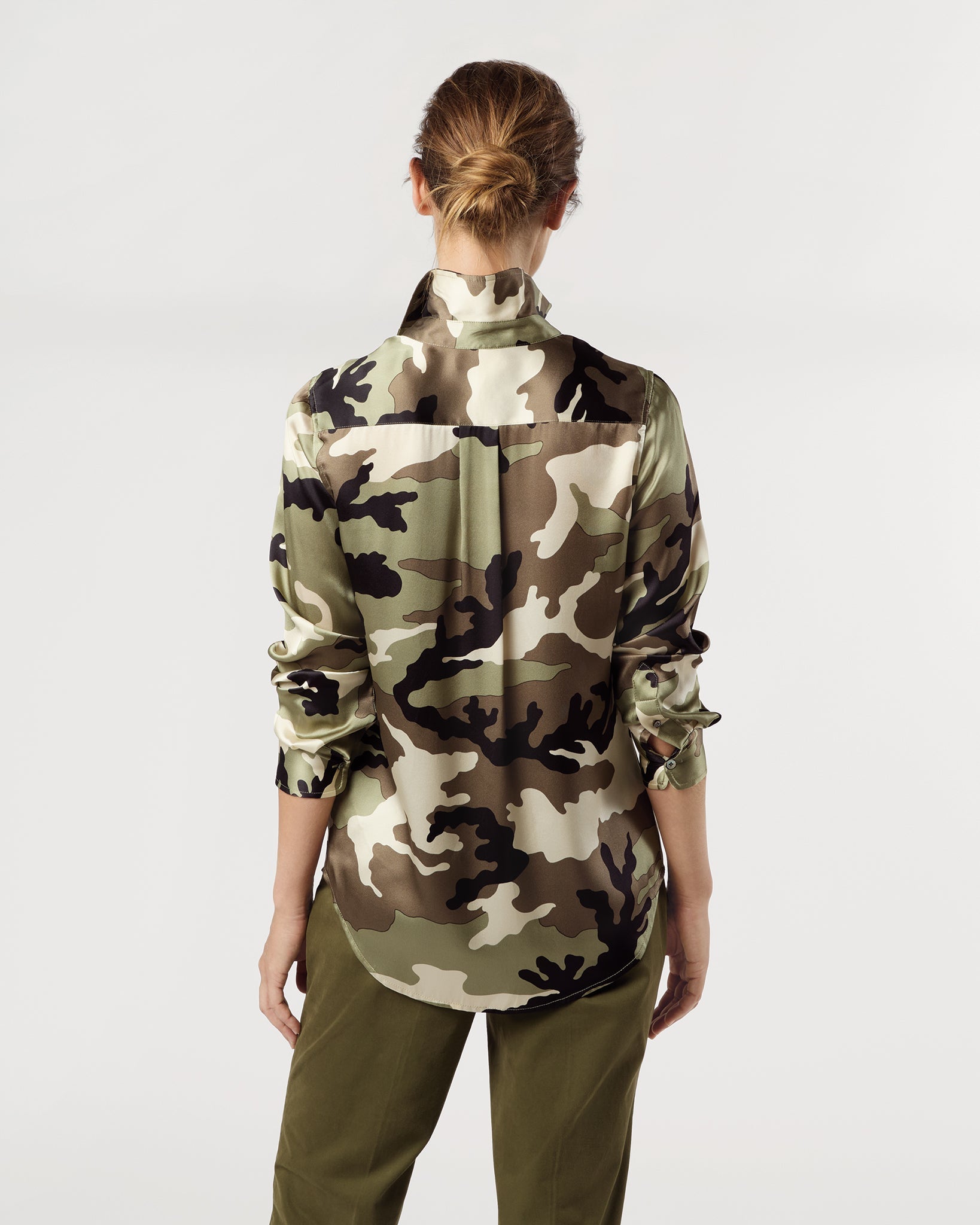 Classic Blouse - Camo Silk Charmeuse
