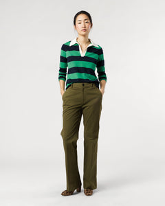 Georgina Rugby Sweater - Kelly Green Ice Cotton