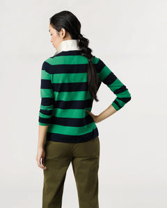 Georgina Rugby Sweater - Kelly Green Ice Cotton