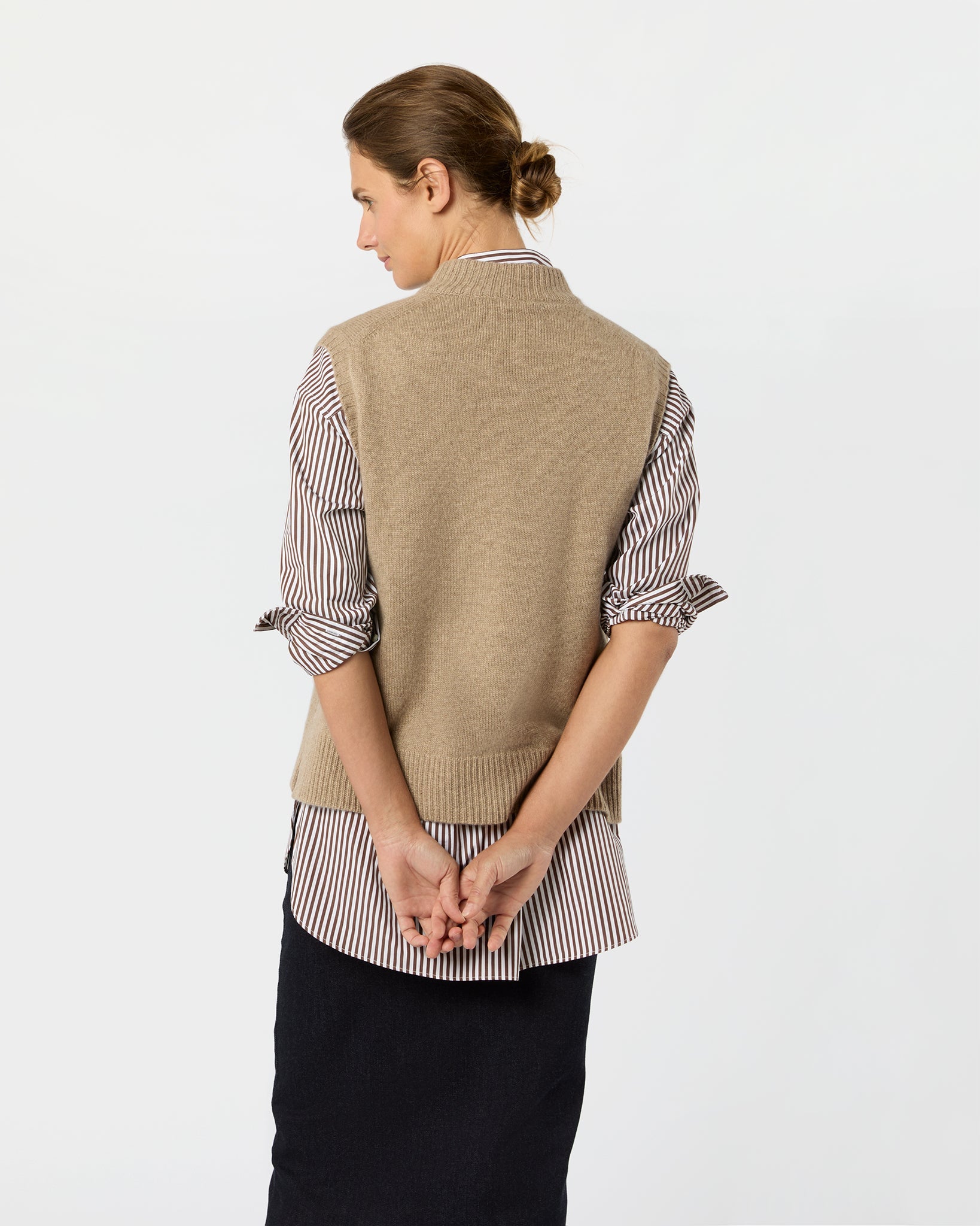 Marion Sweater - Heather Mink Cashmere
