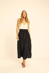 Bella Skirt - Black Silk