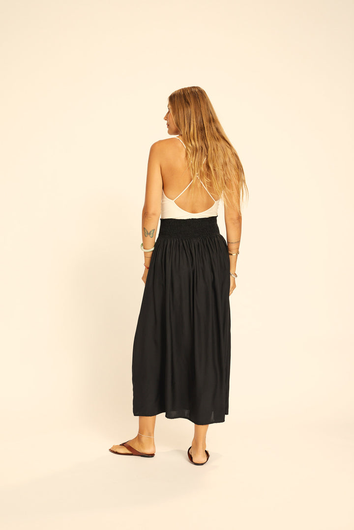 Bella Skirt - Black Silk