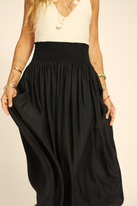 Bella Skirt - Black Silk