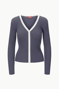 Cargo Sweater - Navy Micro Stripe