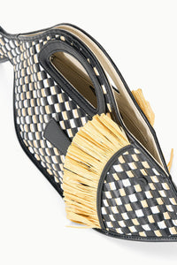 Cleo Fish Basket Bag - Black/Natural