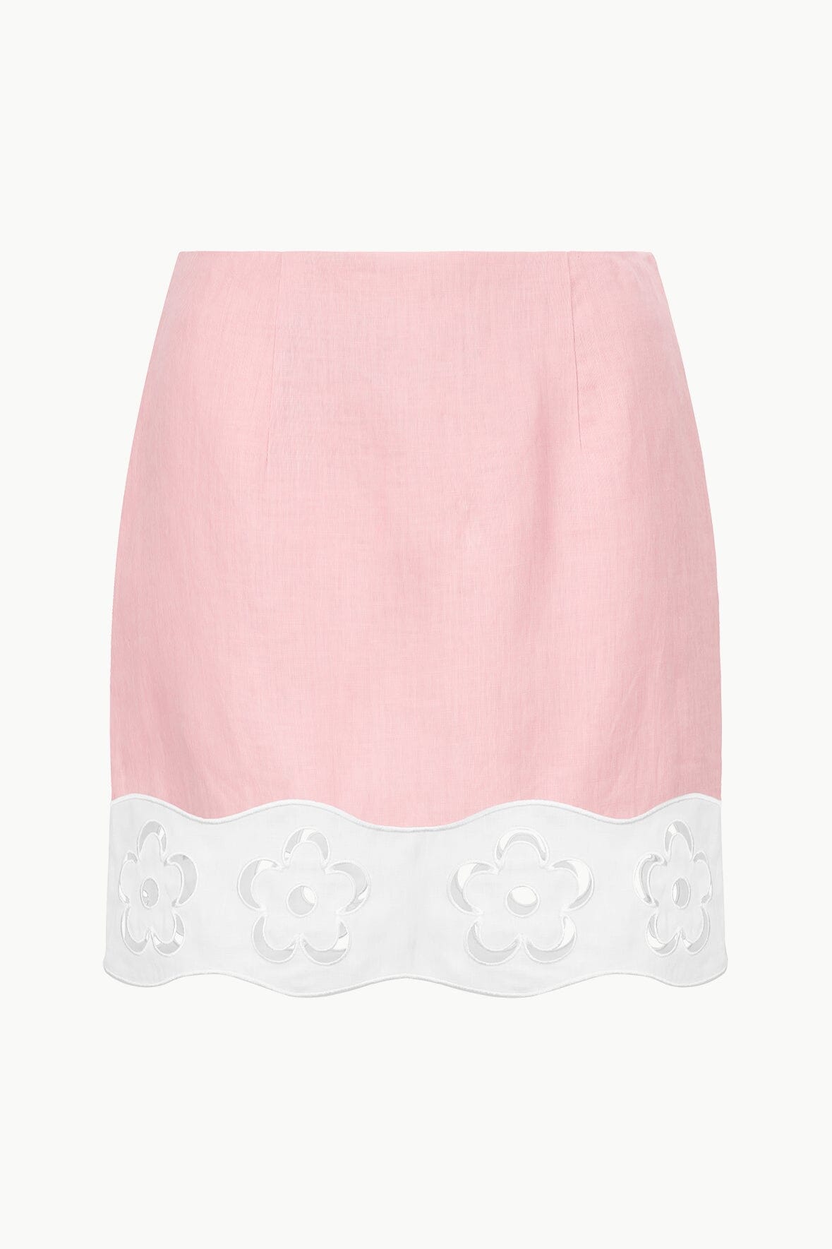 Margaux Linen Skirt - Faded Blush White