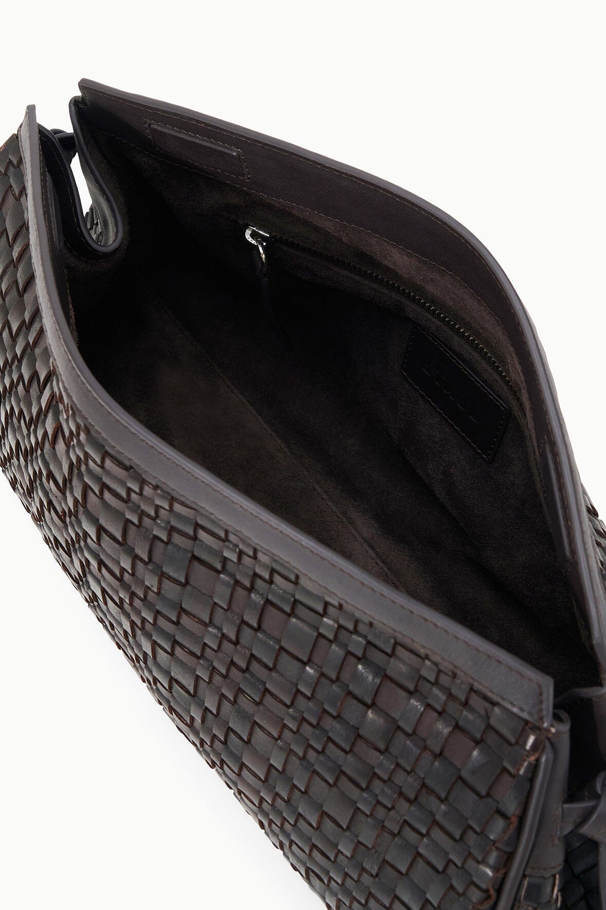 Maude Soft Clutch - Espresso Woven