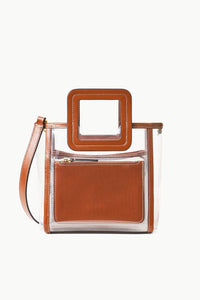 The Stadium Mini Shirley Bag - Clear/Tan