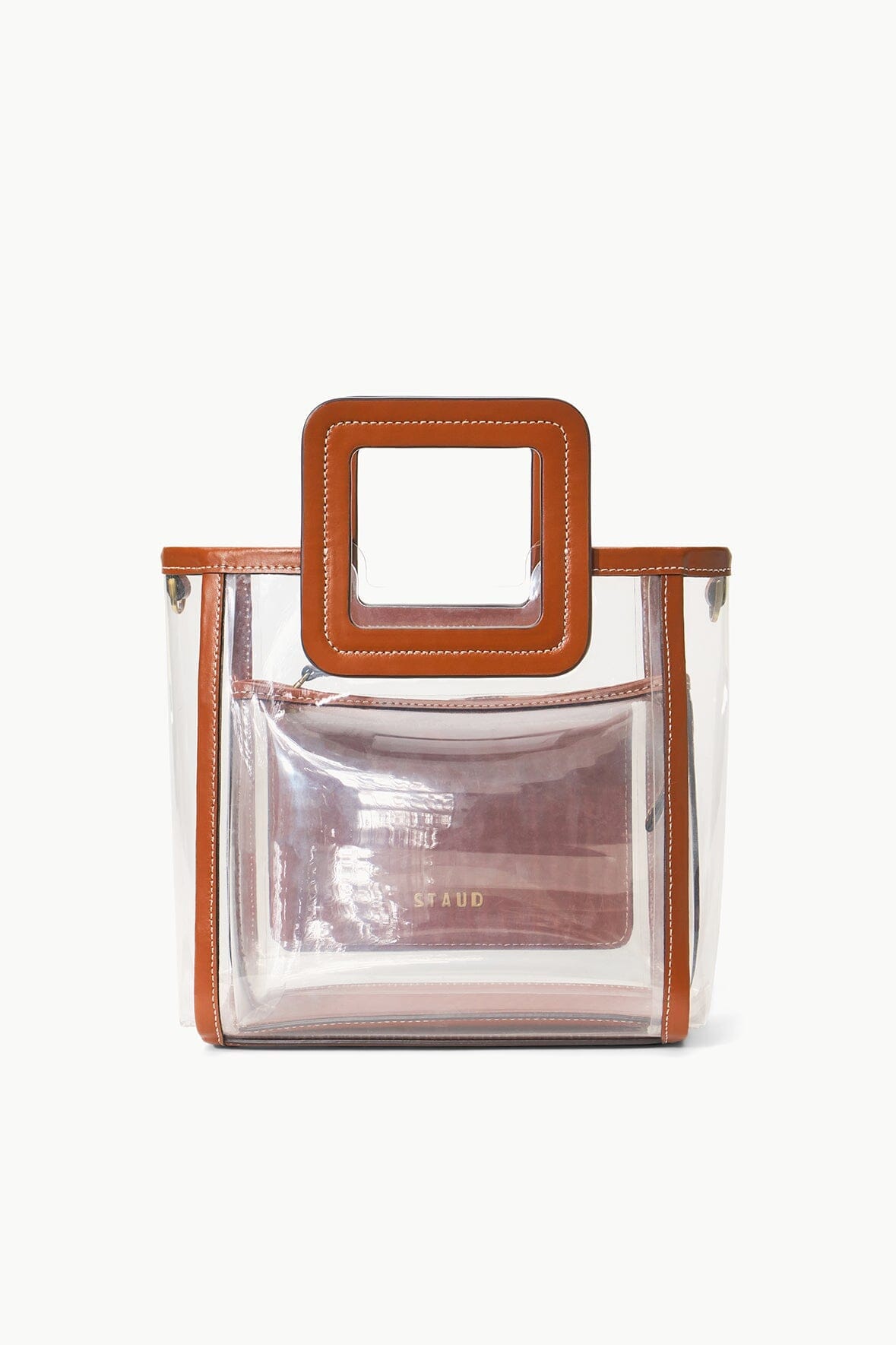 The Stadium Mini Shirley Bag - Clear/Tan