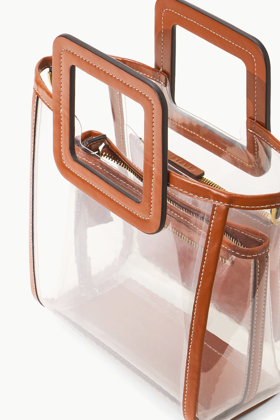 The Stadium Mini Shirley Bag - Clear/Tan