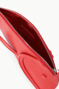 Pesce Leather Clutch - Red Rose