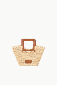 Shirley Raffia Mini Bucket - Natural/Tan