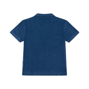 boys newport navy french terry polo