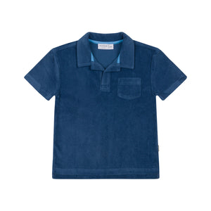 boys newport navy french terry polo