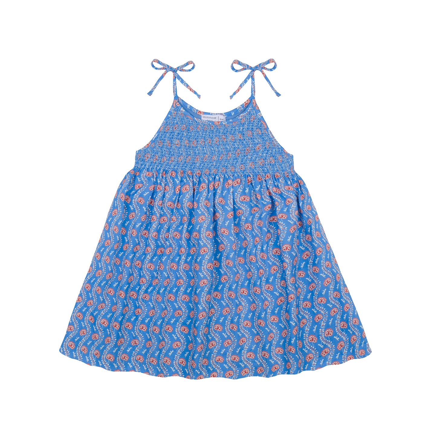 girls blue primrose smocked dress