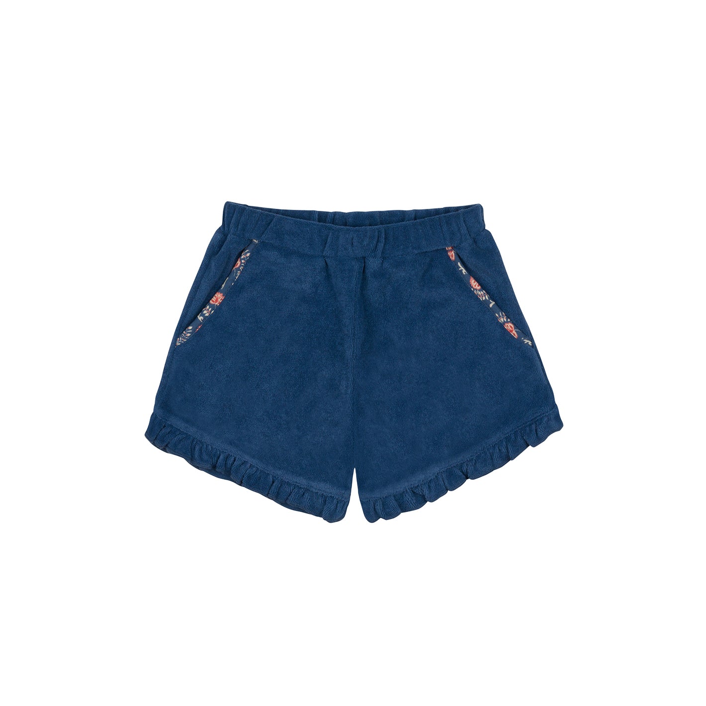 girls newport navy french terry short