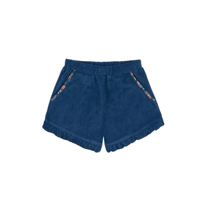 girls newport navy french terry short