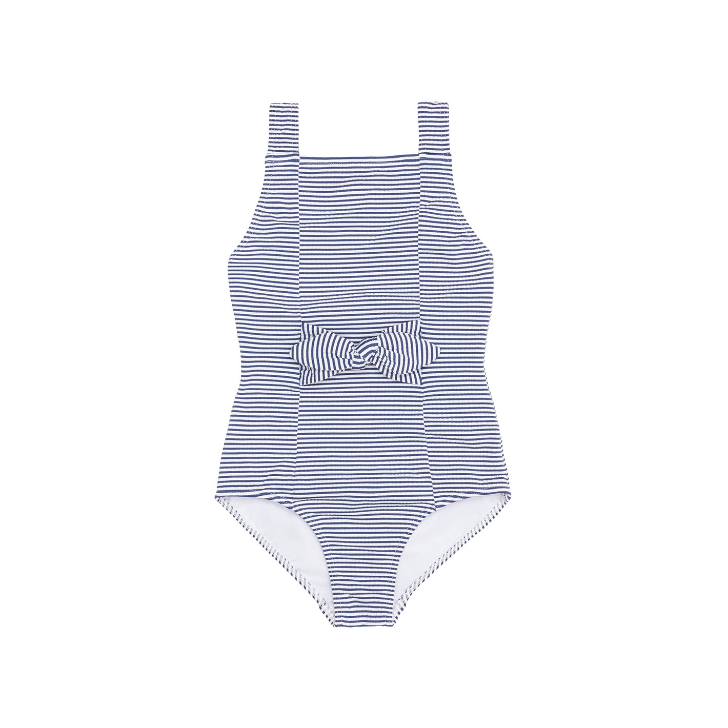 girls harbor stripe tie-front one piece