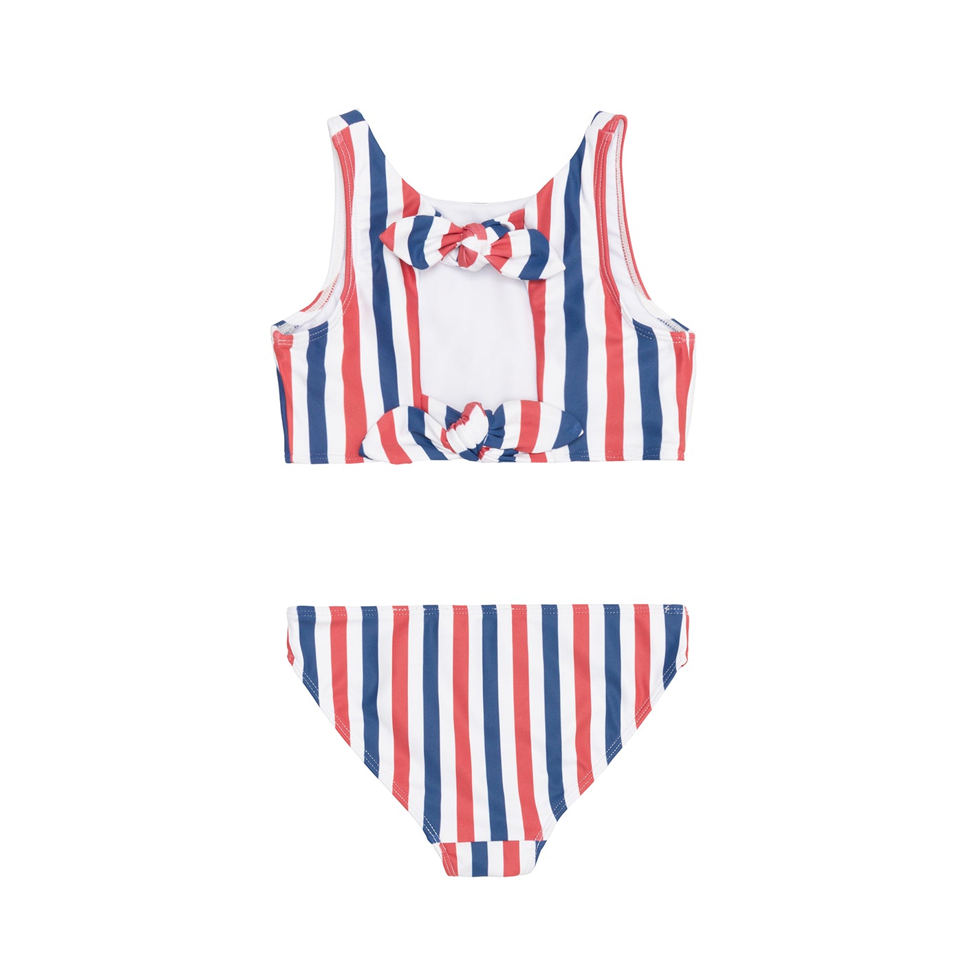 girls surfrider stripe double tie-knot bikini