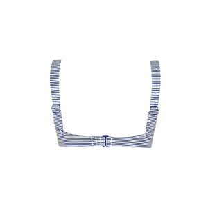 women's harbor stripe knot bikini top