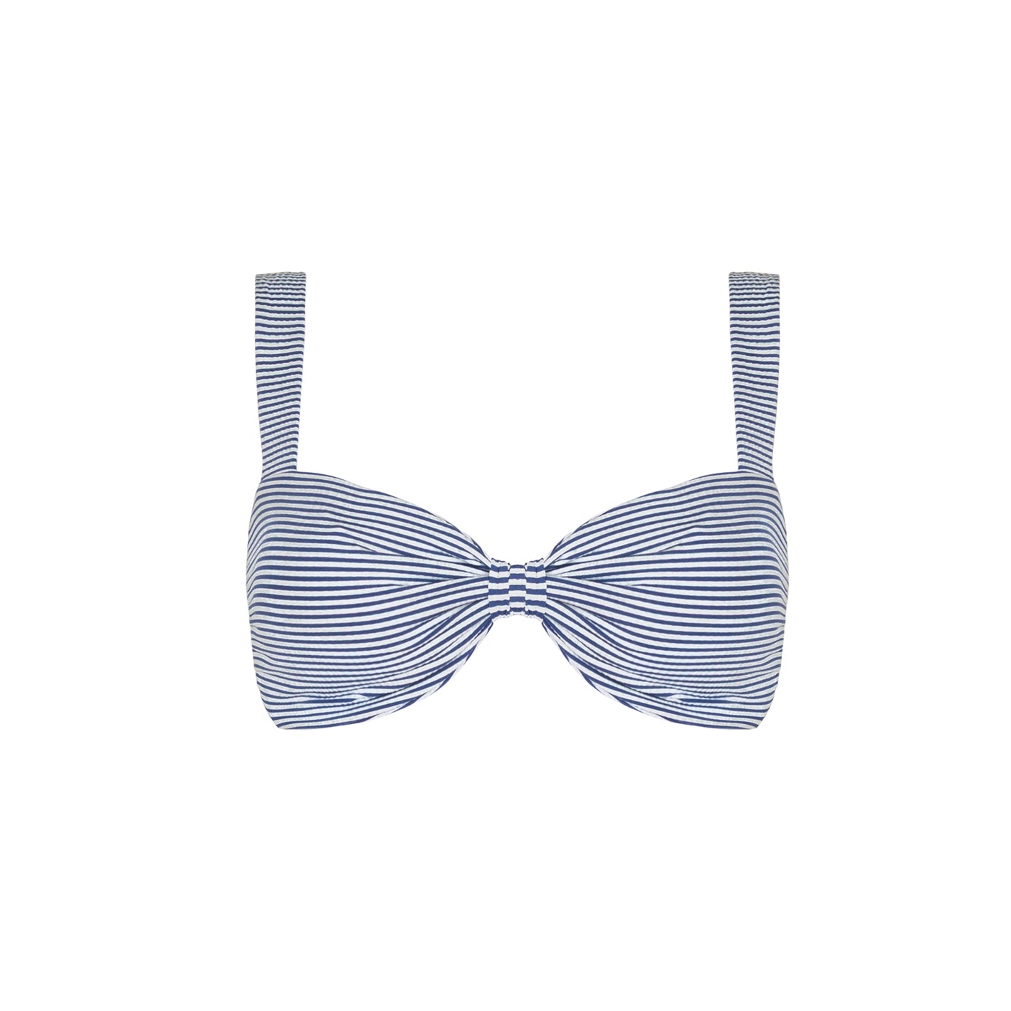 women's harbor stripe knot bikini top