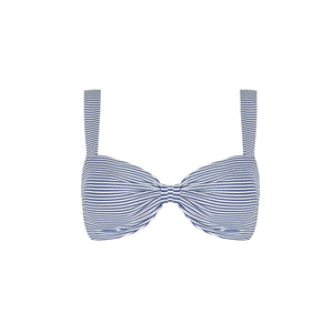 women's harbor stripe knot bikini top